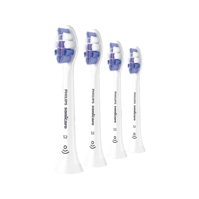 Imagen de Recambio para cepillo dental Philips Sonicare HX6054/10, Cabezales de recambio, 4 unidades, Control antiplaca, S2 Sensitive, Blanco