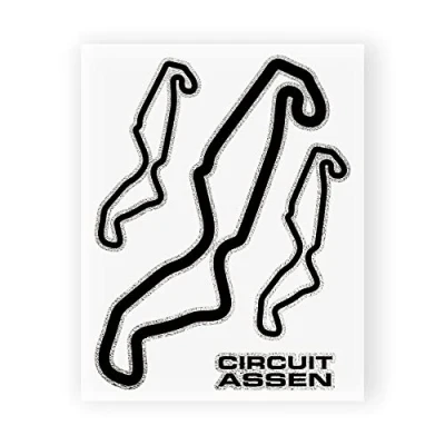 Imagen de 4R Quattroerre.it 6327 Pegatina Circuito de Assen, 10 x 12 cm