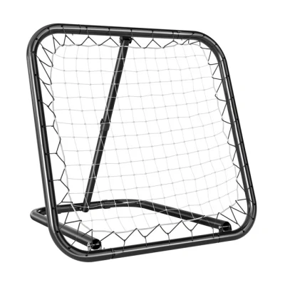 Imagen de HOMCOM Red de Rebote Plegable Reboteador Ajustable en Ángulo 5 Niveles para Entrenamiento Fútbol Tenis Béisbol Deportes 78x84x65 78 cm Negro