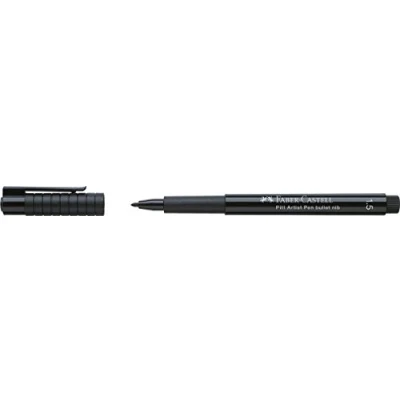 Imagen de Faber Castell Lote de 3 rotuladores Pitt Artist Pen punta 1,5 mm, color negro