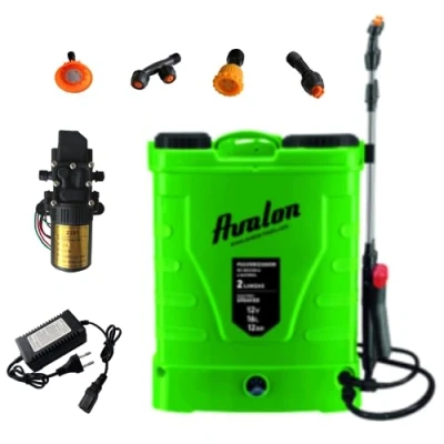 Imagen de Avalon Pulverizador Mochila de 2 lanzas Pack con Cargador y Bomba Repuesto, batería Recargable, Tanque 16 L, Verde