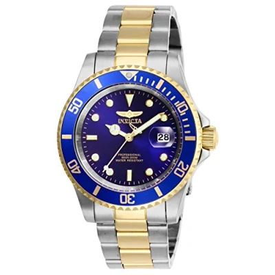 Imagen de Invicta Pro Diver Reloj de cuarzo para hombre acero inoxidable, Dos Tonos / Azul, 40 mm