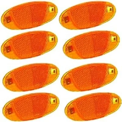 Imagen de Büchel Unisex radios para Adultos [Juego de 8] homologado e irrompible I Ojos Gato reflectores Bicicleta Naranja