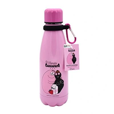 Imagen de termo Barbapapa 350 ml El mantiene tu bebida fría durante 24 horas, es 100% a prueba de fugas y, por supuesto, ¡no contiene BPA!