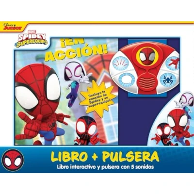 Imagen de EN ACCIÓN. LIBRO INTERACTIVO Y PULSERA CON SONIDOS SPIDEY (Wristband Sound Box Set)