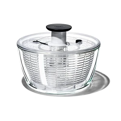 Imagen de OXO Good Grips Centrifugador de Ensalada Cristal, Glass, Plata