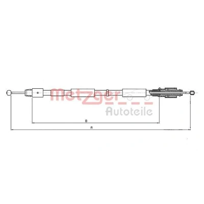 Imagen de METZGER 10.7634 Cable de Freno Mano Atrás izquierda, derecha 1910/1790 COFLE AUDI: Q7