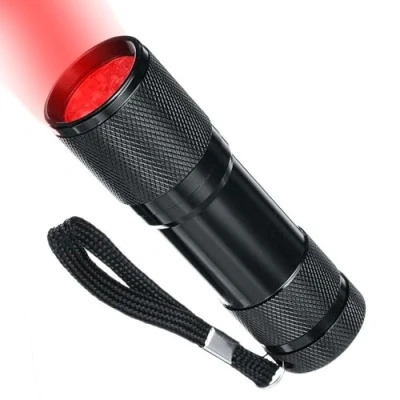 Imagen de HQRP Linterna de luz roja bolsillo 9 LED para ver mapas estrellas, actividades nocturnas