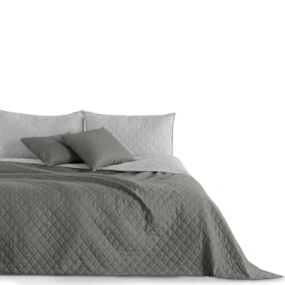 Imagen de DecoKing 29732 Colcha Doble Cara, poliéster, Graphit Silber, 170 x 210 cm