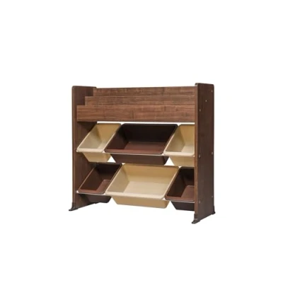 Imagen de Iris Ohyama, Armario de 3 niveles / Librería infantil Estanterías infantiles Juguete infantil, Diseño y Modular, Casa, sala juegos Kids Toy Rack ETHR 26 Roble