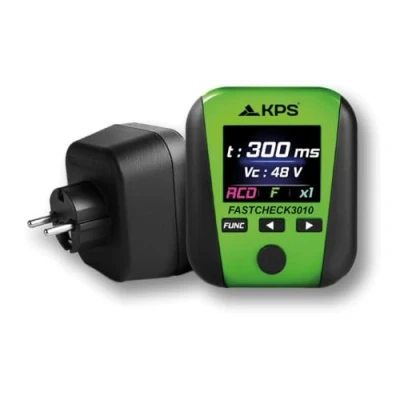Imagen de KPS FASTCHECK3010 Comprobador Multifunción Cableado de Enchufe, Prueba Diferenciales RCD, Impedancia Bucle, Armónicos y THD% Con APP compatible