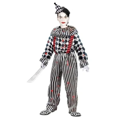 Imagen de WIDMANN &quot;VINTAGE CLOWN&quot; (jumpsuit with ruff and braces, headpiece) (140 cm / 8 10 Years)