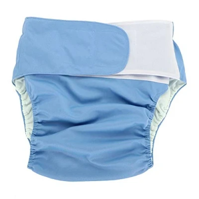 Imagen de Pañal de tela para adultos 4 colores grande ajustable lavable reutilizable(azul)