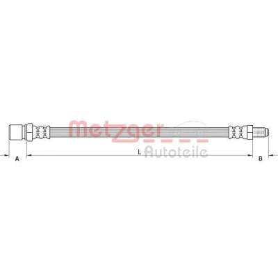 Imagen de METZGER 4111548 Latiguillos de Freno Eje delantero, izquierda, derecha 403