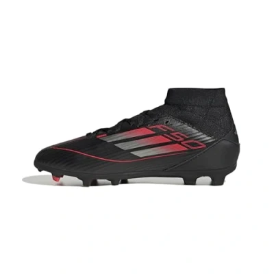 Imagen de adidas Performance F50 League MID Unisex Botas de fútbol con tacos para niños, Talla: 33, Core black/iron met/lucid red Zapatos