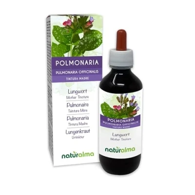 Imagen de Pulmonaria (Pulmonaria officinalis) hierba con flores Tintura Madre sin alcohol Naturalma Extracto líquido gotas 200 ml Complemento alimenticio Vegano