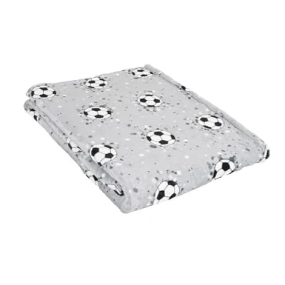 Imagen de Bedlam Manta de Forro Polar fútbol para niños (120 x 150 cm) y niñas súper Suave Acogedor Mantas Gris