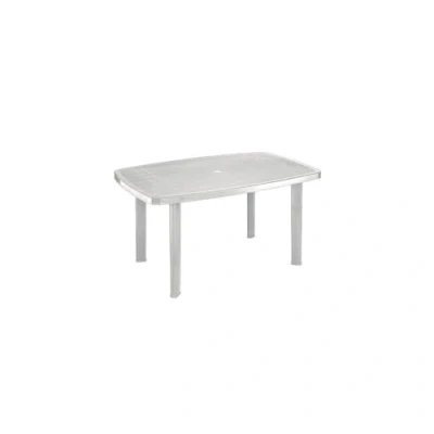 Imagen de PROGARDEN 9694329 Mesa modular ovalada, blanco, 137 x 85 72 cm