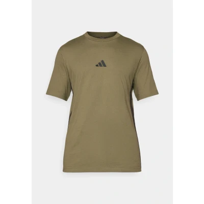 Imagen de adidas Hombre Essential Three Stripes Single Jersey tee, Olive strata/Black, XXL
