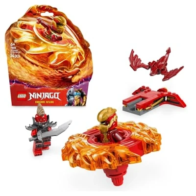 Imagen de LEGO Ninjago Spinner de Spinjitzu del Dragón Kai Juguete, Juego Ninja Batalla con Peonza y 2 Minifiguras Personajes la Serie, Regalo para Niños Niñas 6 Años o más 71823