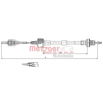 Imagen de METZGER 11.2533 Cable de Embrague COFLE OPEL: Corsa B Hatchback