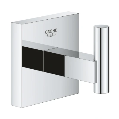 Imagen de GROHE Start Cube QuickFix Colgador de baño individual, gris mate, para pegar (pegamento QuickGlue A1) o atornillar, ref. 40961DC0
