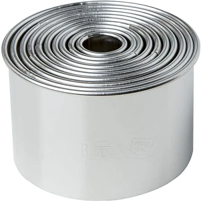 Imagen de RBV Birkmann 143906, Molde de Galletas, 4,5 x 7,2 cm, Acero Inoxidable, 10 Unidades