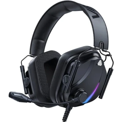 Imagen de Vakedy HW12 Auriculares con cable para juegos PC, PS4, PS5, Mac, Switch, Xbox Series XS, One (negro)