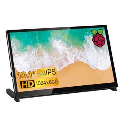 Imagen de LAFVIN pantalla táctil IPS LCD de 10,1 pulgadas, 1024 x 600, capacitiva HDMI, monitor HDMI para Raspberry Pi, Jetson Nano,BB negro, Windows 10 8 7
