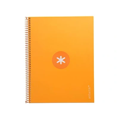 Imagen de Cuaderno espiral liderpapel a4 micro antartik tapa forrada 80h 90 gr cuadro 5mm 1 banda 4 taladros mostaza