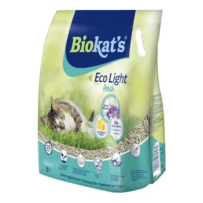 Imagen de Biokat&#039;s Eco Light Fresh Spring Bloxom Arena vegetal perfumada para gatos, 5 litros