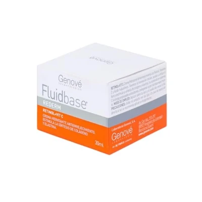 Imagen de Fluidbase Rederm Retinol + Vitamina C Crema Cara y Cuello Hidratante Antienvejecimiento Aporta Hidratación, Tono, Elasticidad Renueva las Celulas de la Piel 30 ml