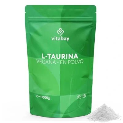 Imagen de Vitabay taurina en polvo 1 kg 6000 mg vegano sin aditivos 1000 alta dosis aminoácido suplemento