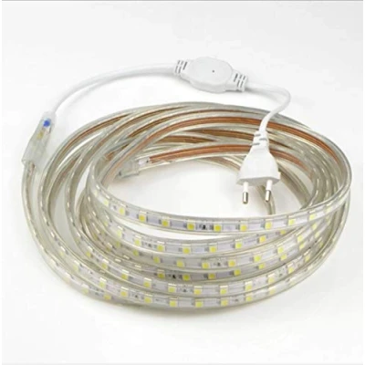 Imagen de DUVERT Cinta LED impermeable, brillante diadema 220 V, 5050 IP65, tira Led, blanco frío (10 m)
