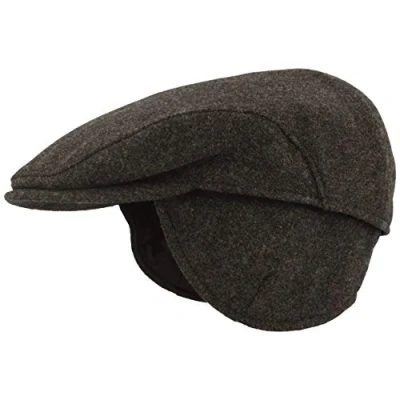 Imagen de Breiter Gorra Plana de Invierno con Orejeras Gatsby Visera Boina Lana Protección para Oidos Desplegable Agradable al Tacto y Cómoda Gris Antracita 61