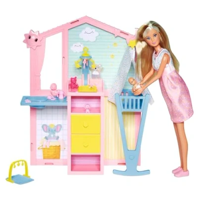 Imagen de Simba Muñeca Steffi enbarazada (29Cm) con habitacion del recien nacido moviliario y accesorios. (105733590)