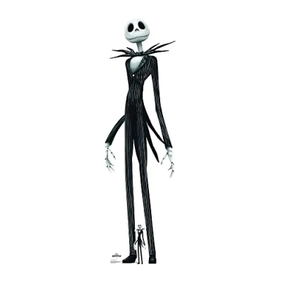 Imagen de STAR CUTOUTS SC1690 Jack Skellington Kingdom Hearts The Nightmare Before Christmas Recorte de cartón tamaño Real con Mini Gratis, Grande