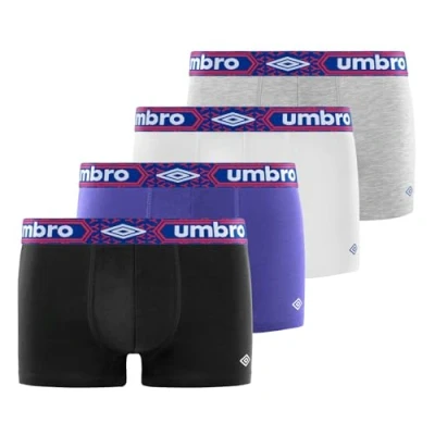 Imagen de Umbro Calzoncillo Ropa Interior Hombre Algodón Liso (Paquete de 4)