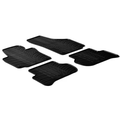 Imagen de Gledring 0336 Juego de alfombrillas suelo Caucho delante y detrás 4 negro 750mm 550mm SKODA: Yeti