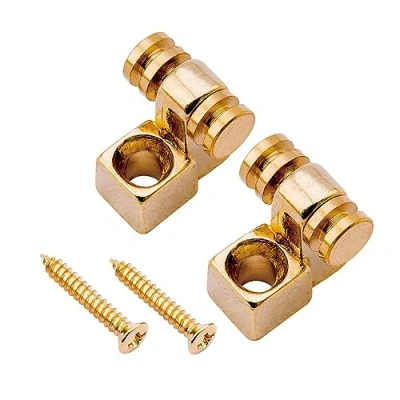 Imagen de Musiclily Pro Guitarra Rodillo Retenedor de Cuerda Guías para Eléctrica Strat Tele, Dorado (2 Piezas)
