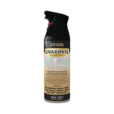 Imagen de Rust Oleum Universal pintura multisuperficie en spray Brillante Negro 400 ml