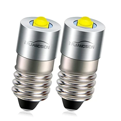 Imagen de Ruiandsion Bombilla LED con base E10 de 6 a 24 V, 9 12 18 19,2 actualización para faros, linternas, luces trabajo bicicleta, sin polaridad (paquete 2)