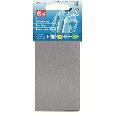 Imagen de Prym 929512 Parches adhesivos reflectantes (10 x 18 cm), color plateado