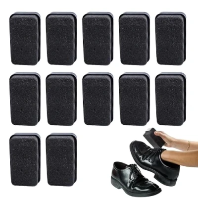 Imagen de Esponja para Zapatos, 12 Piezas de Brillo instantáneo Grande, Borrador mágico Limpieza, pulir Zapatos Cuero, Botas, Bolsas, KAPS Shine