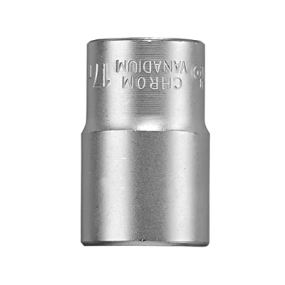 Imagen de kwb llave de vaso 17 mm acero cv (accionamiento: accionamiento cuadrado 1/2 pulgada, perfil ondulado, esquinas redondeadas, protección cantos, cromado mate)