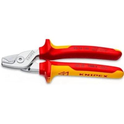 Imagen de Knipex StepCut Tijeras cortacables cromado, aislados con fundas multicomponentes, según norma VDE 160 mm 95 16