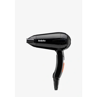 Imagen de BaByliss 5344E Secador de viaje plegable con 2000W potencia, 2 velocidades y temperaturas, doble voltaje, compacto, ligero 318 g, boquilla concentradora incluida, color negro
