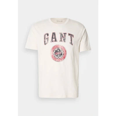 Imagen de GANT Graphic Camiseta estampada, Hombre, Talla: Small, Cream