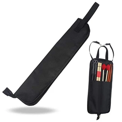 Imagen de Xrten Funda Bolsa Portátil para Baquetas de Batería, Negro 2 Compartimentos