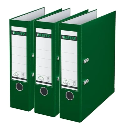 Imagen de Leitz 310335055 Juego de 3 archivadores (A4), color verde